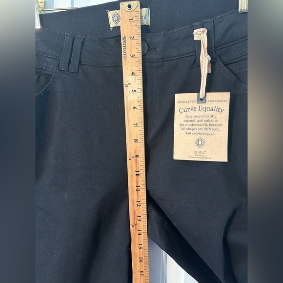 DEMOCRACY 18W Black Ab Technology Freedom Ankle Length Mold & Hold Stretch Jean - Picture 5 of 9